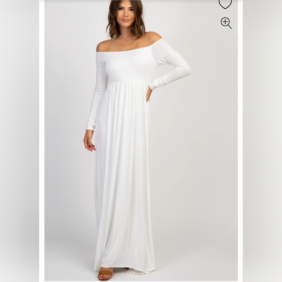Pinkblush Dresses & Skirts - Pinkblush White Off-Shoulder Maxi Dress